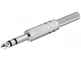 Wtyk jack 6,35 mm, stereo wtyczka jack 6,35 mm (3-pinowa, stereo)