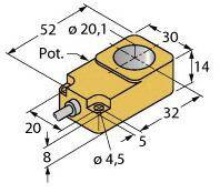 Czujnik indukcyjny Turck BI20R-Q14-LU, 15 - 30 V, IP67, 1 szt.