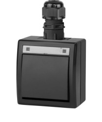 AQUANT 2K łącznik natynkowy 1-biegunowy (schodowy) IP65 antracytowy 5001-67