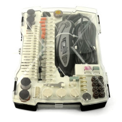 Miniwiertarka precyzyjna Veleman VTHD09 - zestaw do grawerowania - 190 elementów