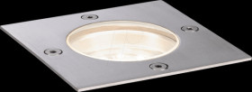 94227 Outd Plug &amp; Shine floor downlight, IP65, 3000 K, 3,6W, square