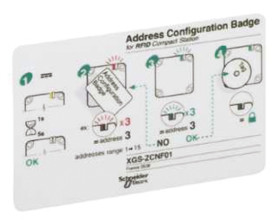 Nalepka konfiguracyjna z adresem Etykieta do konfiguracji adresu Telemecanique Sensors do System identyfikacji radiowej