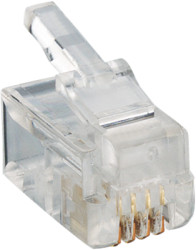 Plug, RJ10, 4 pole, 4P4C, P 126