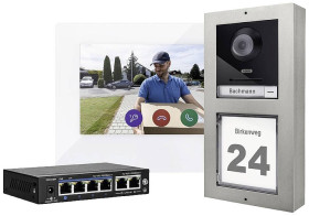 ABUS ModuVis Set M Wideodomofon LAN, WLAN kompletny zestaw szary, aluminiowy