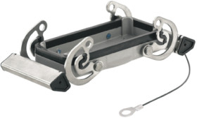 Cover cap, size B16, die-cast aluminum, cross bow locking, IP65, 1665270000