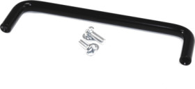 Handle, straight, steel, (W x H x D) 135 x 38 x 8 mm, black, 1427T3BK