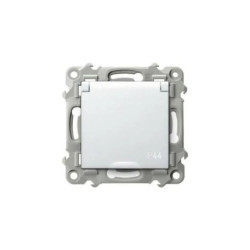 SZAFIR Gniazdo bryzgoszczelne z uziemieniem IP-44 wieczko w kolorze wyrobu biały GPH-1ZZ/m/00/w