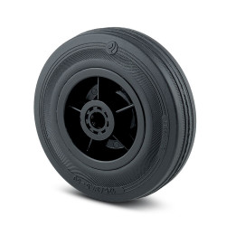 Kółko do wózka, Polipropylen, Czarny, obc.: 205kg, śred.: 250mm, szer.: 50mm