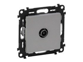 VALENA LIFE Gniazdo antenowe TV przelotowe aluminium 753361 LEGRAND