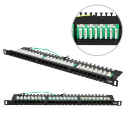 Patchpanel 24 porty Extralink CAT6 UTP 0,5U