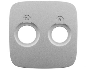 VALENA ALLURE Plakietka gniazda antenoweego zakończeniowego tv-rd aluminium 754787