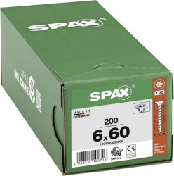 SPAX 1191010600605 R 88091 Senkkopf/T-STAR Wkręt do drewna 6 mm 60 mm T-STAR plus stal WIROX 200 szt.