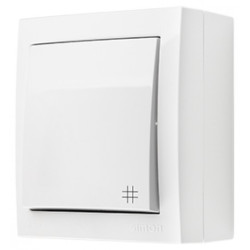 Łącznik krzyżowy pojedynczy SIMON Aquaclick natynkowy bryzgoszczelny IP44 biały 10AX Kontakt Simon ACW7/11