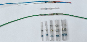 Łącznik lutowany, dł. 42mm, Ø kabla 1.8 → 4.5mm, kolor: Przezroczysty, materiał: Poliolefina, TE Connectivity