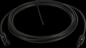 Solar cable, 6 mm², male to female 4 m, black