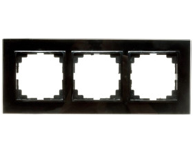 Sentia Ramka potrójna szklana czarna 1473-61