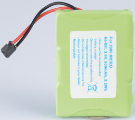Cordless phone battery, NiMH, 3,6 V, 600 mAh