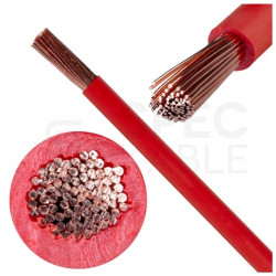 Kabel instalacyjny LgY / H05V-K 0,35mm2 jednożyłowy czerwony 300/500V giętki linka Texsim