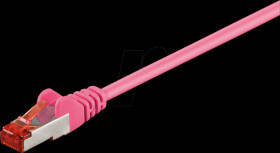 95505 Cat.6 S/FTP PiMF patch cable, CCA, magenta, 3,0 m