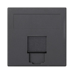 SIMON500 grafit plakietka 1xRJ płaska KONTAKT