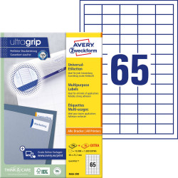 Avery-Zweckform 3666-200 etykiety uniwersalne, trwałe, z ultragrip, 38 x 21,2 mm, inkjet, b/w laser, kolorowy laser, A4