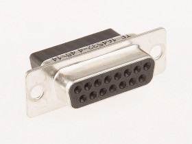 Złącze D-Sub 15-pinowe Żeński Proste Montaż na kablu