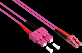 LW-803LS4 Duplex Jumper OM4 50/125µ LC/SC, 3m, violet