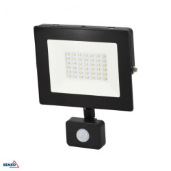 NAŚWIETLACZ LED SMD KASTEL 30W 4000K 2800LM IP65 CZARNY CZ. PIR S-C64-S-LFK-030BL-4K