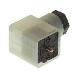 Złącze do samokonfekcjonowania zaworowe typu A żeńskie 3-pinowe kątowe GDML 2011 LED 120 VR YE schwarz