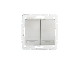 DOMO Wyłącznik 2-grupowy świecznikowy 01-1010-243 srebrny 24830 KANLUX