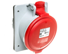 Gniazdo tablicowe 5P 32A 400V czerwone IP44 P17 TEMPRA PRO 555289