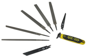 Saw blade and file kit, 6, 18, 24 teeth per inch, L 150 mm, wood, metal, plastic, plasterboard, T0820-2