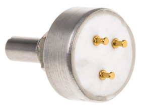 Potencjometr 20kΩ typ Obrotowy Vishay średnica wału 6,35 mm 1W długość wału 22.2mm średnica 22.23mm Montaż panelowy