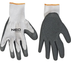 Rękawice robocze dzianina bawełniana powlekana lateksem rozmiar 8 97-601