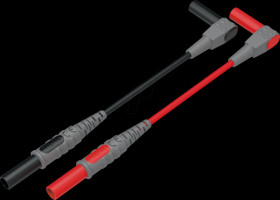 L4943 Connecting cable, red/black, 4 mm, 20 cm