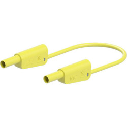 St&#xE4;ubli 662012-02524 SLK-4N-S10 test lead 25cm yellow flexible stackable plugs