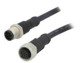 M12A12ML12AFLSD001 Kabel do czujników/automatyki 12PIN M12-M12 1m wtyk wtyk