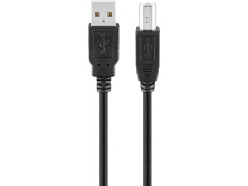 Kabel USB 2.0 Hi-Speed, czarny Wtyk USB 2.0 (typ A) Wtyk USB 2.0...