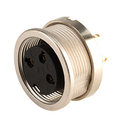 Lumberg KFV30 3 Pin DIN Female Chassis Socket IEC 60130-9 Front Panel Mount