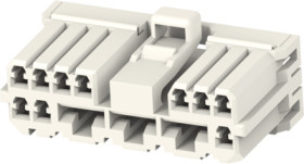 Socket, unequipped, 13 pole, straight, 2 rows, natural, 174926-1