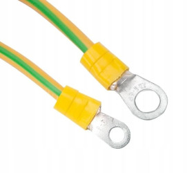 KOMPLET ZESTAW UZIEMIENIA KABEL PRZEWÓD LINKA UZIEMIAJĄCA LGY 4 mm2 0,2m (EK-29)