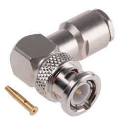 Złącze koncentryczne Montaż na kablu Męski 75Ω typ złącza Złącze BNC 0 to 1GHz, zaciskane typ kabla RG59