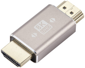 SpeaKa Professional SP-11301996 HDMI adapter [1x złącze męskie HDMI - 1x złącze męskie HDMI] szary UHD 8K @ 60 Hz, UHD 4