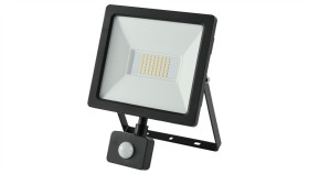 Projektor Led 50W 5700Lm 4000K Premium Z Czujnikiem Czarny Ip65 Gw-0015