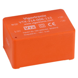 Vigortronix VTX-214-006-115 6W SMPS AC-DC Converter 15V Output