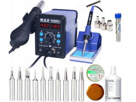 Stacja lutownicza WEP 898BD+ +Groty topnik cyna ipa