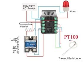 Sterownik;temp. REX typu PT100; 0-400st SSR