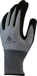 Rękawice dziane powlekane - włókno szklane, HDPE, ścieg: 13, kolor Szaro-czarny, rozmiar: 10, VECUTF07GRG310 /3 pary/