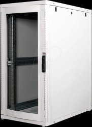 26210149 19-inch server cabinet, 26 U, 1000 mm depth, gray Plexiglas