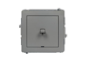 DECO Wyłącznik zwierny przycisk w stylu amerykańskim (jeden klawisz bez piktogramu) szary mat 27DWPUS-4.1 KARLIK